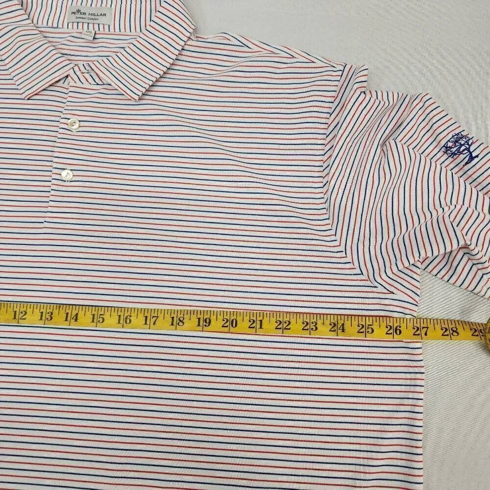 Peter Millar Summer Comfort Size XXL Fairmont Performance Jersey Golf Polo Strip